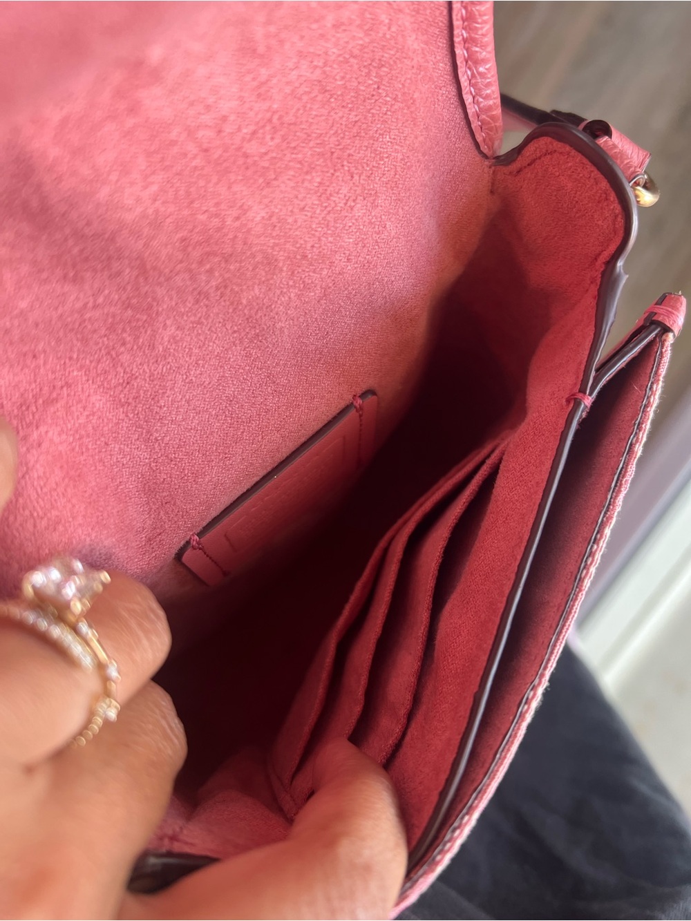 Coach Pink North/South Signature Crossbody Bag - Picture 4 of 5